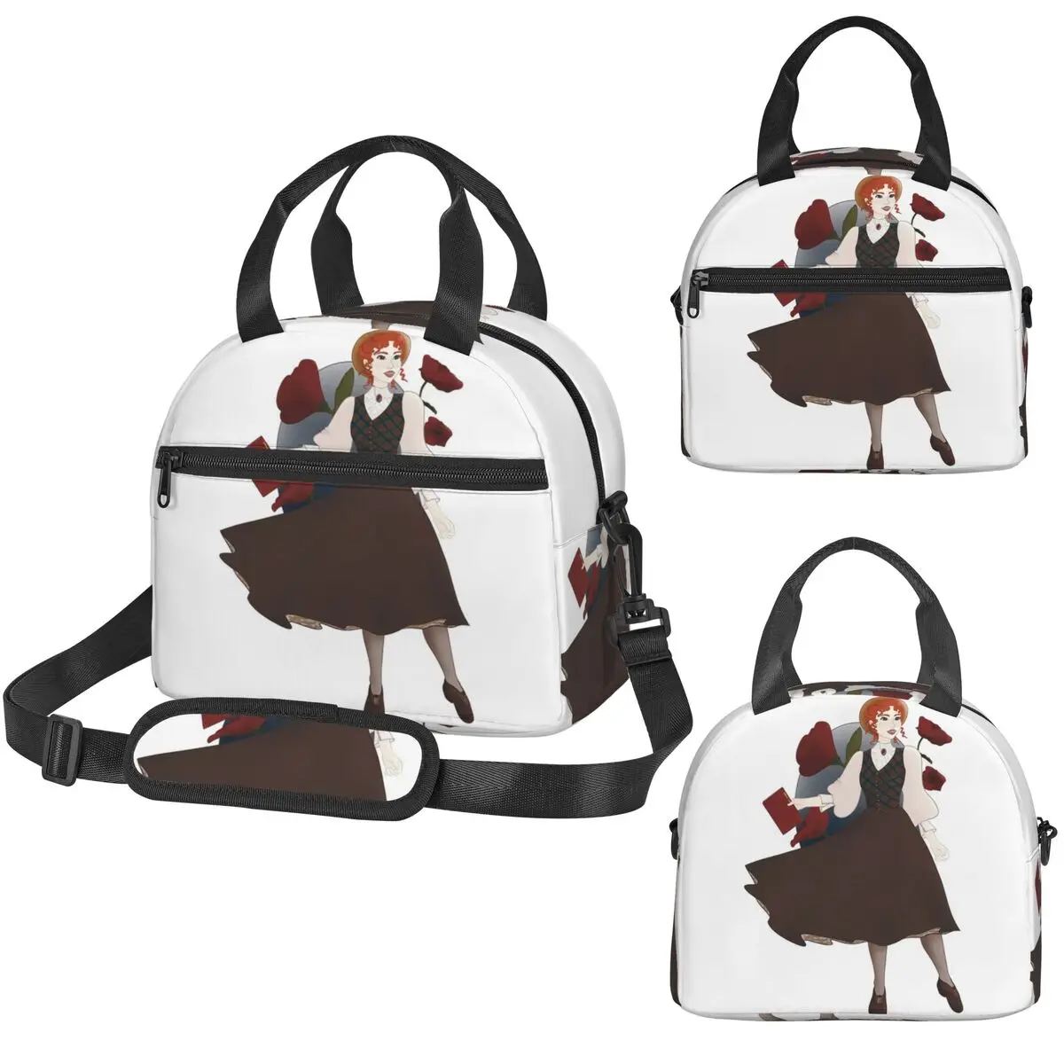 Anne Of Green Gables Insulated Lunch Bag for Kids School Cooler Thermal Box Tote Portable Lunch Boxes
