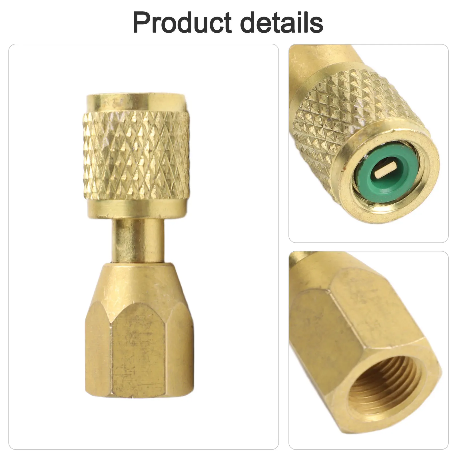 Brass Air Conditioning Pressure Gauge Adapter FF1418 1/8 NPT To 1/4 SAE Conversion Connector For HVAC Refrigeration Tools