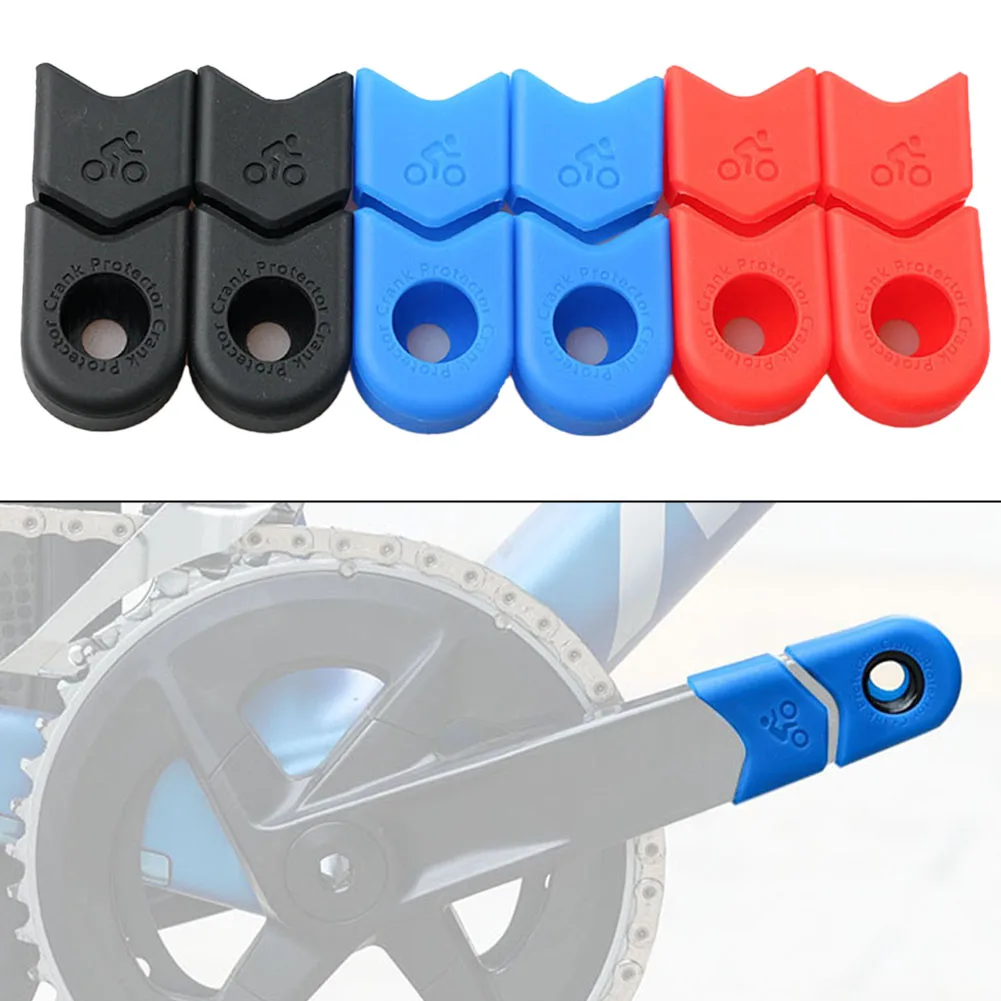 2/4pcs Mountain Bike Crank Protective Cover MTB Bike Crank Set Protective Crank Arm Cover Bicycle Accessories