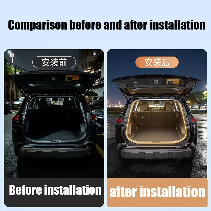 for Toyota RAV4 XA60 Wildlander 2026 2027 Non destructive plug-in installation of ambient light strip in car trunk