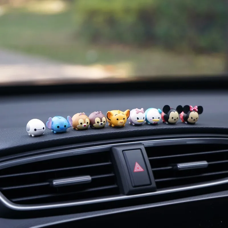 Q نسخة ميكي ميني دونالد داك اكسسوارات الديكور الداخلي للسيارة شاشة عرض لطيفة مرآة الرؤية الخلفية نافذة الديكور اللعب #5