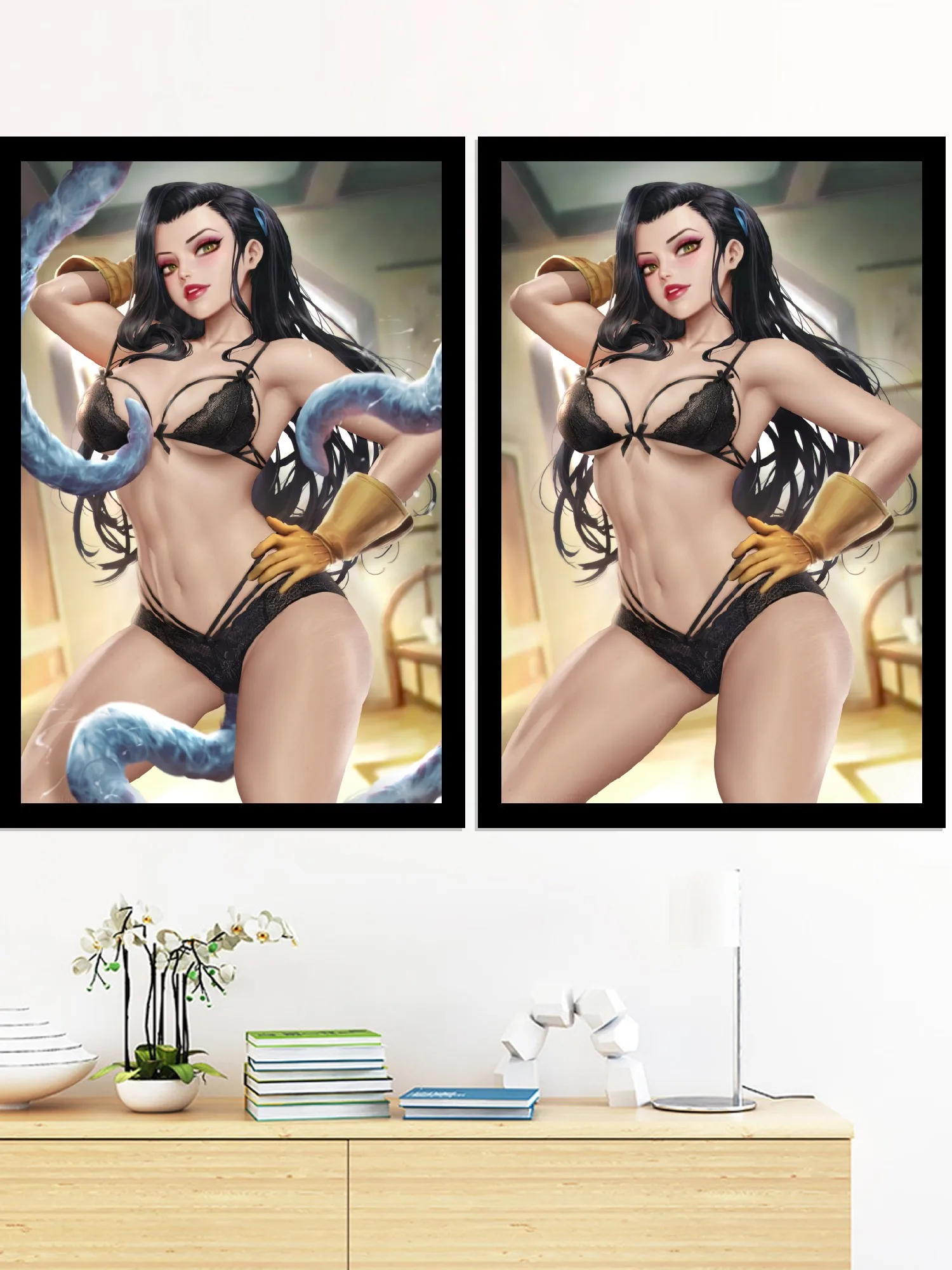 Asami Anime Katara June Yue Cartoon Suki Sexy Nude Girl Art-Silk-Poster, Custom Prints, Decoration, For Living Room, Home Decor