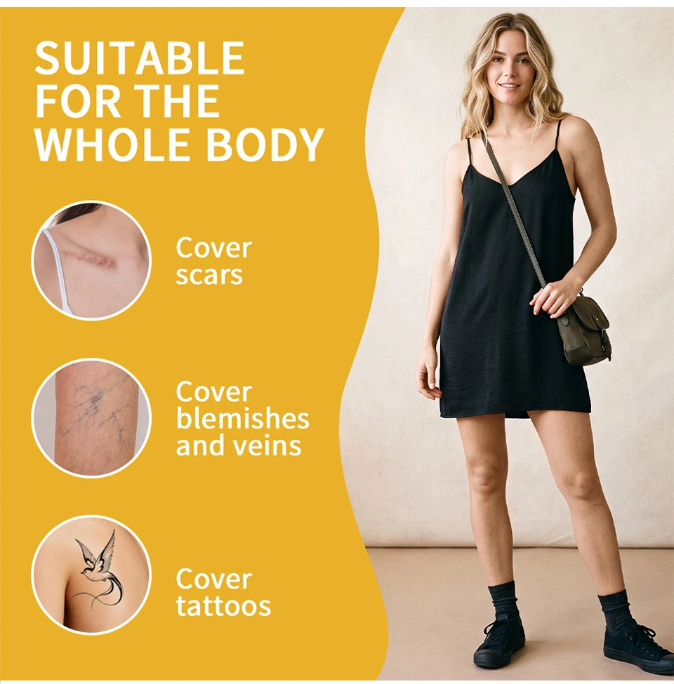 50g Filter Effect Body Concealer Cream Natural Coverage Modify Leg Skin Tone Long Lasting Smooth Beautifying Body Makeup