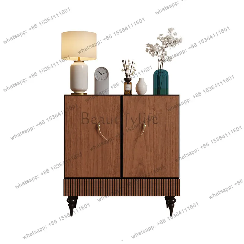 

American solid wood modern simple entrance cabinet living room entrance hall decorative cabinet