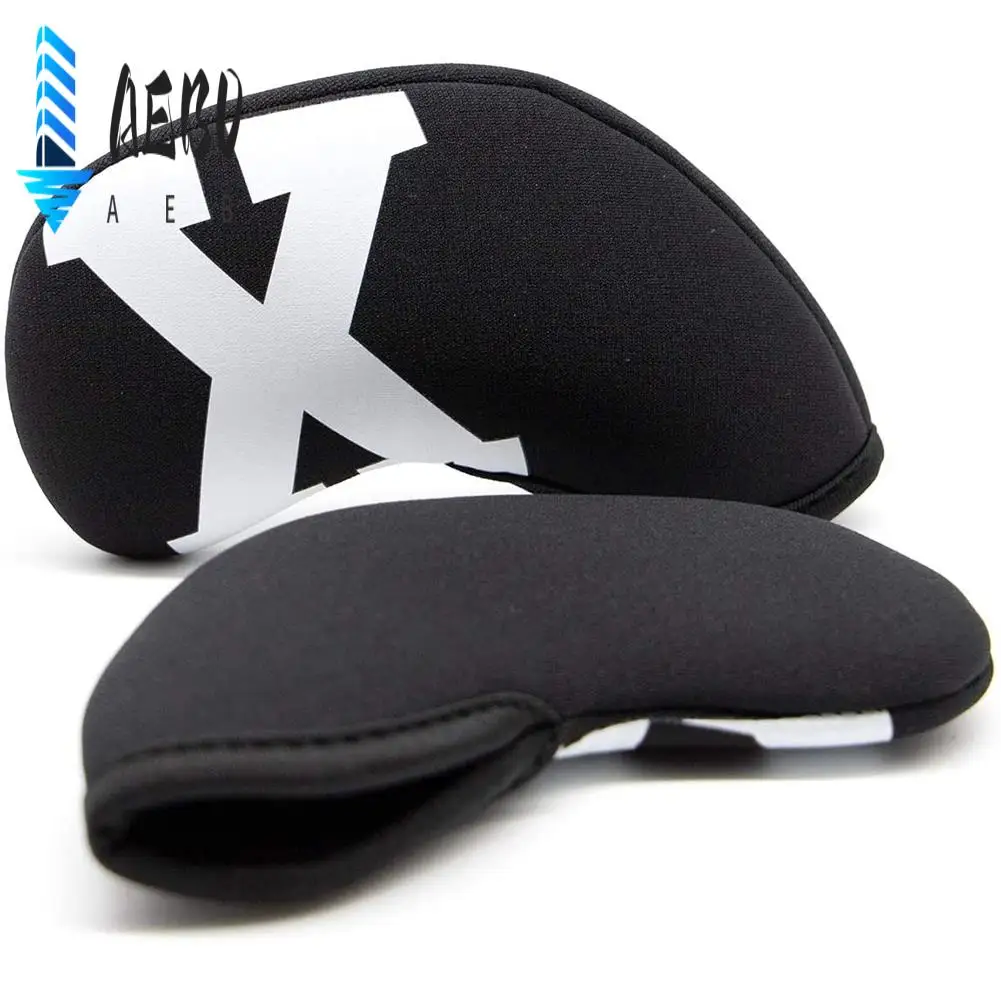 AEB0-أغطية حديد الجولف، مجموعة أغطية حديد الجولف من النيوبرين، أغطية رأس نادي الجولف لنادي الحديد تناسب جميع العلامات التجارية غطاء حديد الجولف