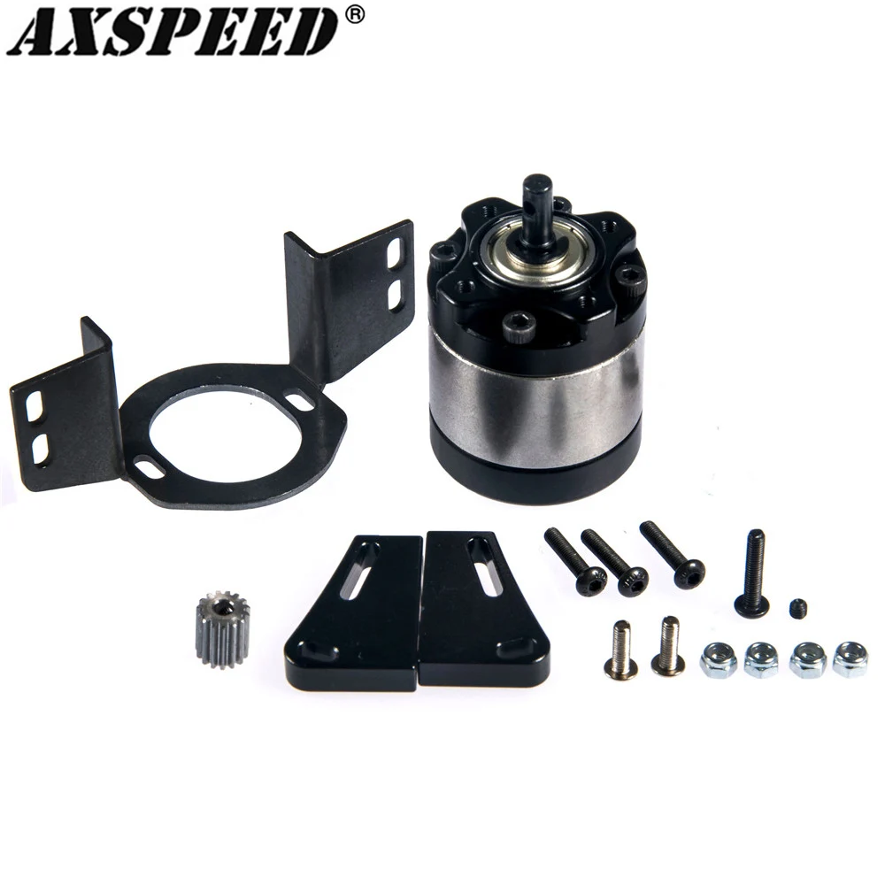 AXSPEED Metal 1:5 Gear Ratio Planetary Transmission Box Reduction Gearbox with Mount for 1/10 RC Crawler D90 Axial SCX10 Parts