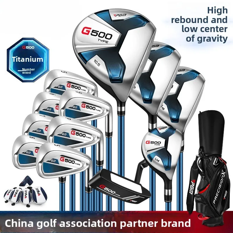 Golf Clubs Full Set Men's Beginner Set Titanium Alloy No. 1 Wood Iron Push Club 12 Packs