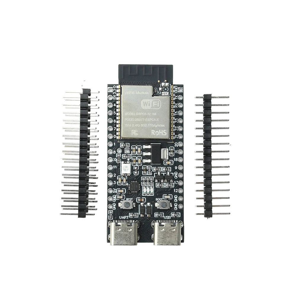 SP32‑C6 ESPC6‑32‑N4 Development Board RISC‑V 160MHZ MCU WiFi 6 BLE5 802.15.4 Dual Type‑C Interface For Industrial IoT Device