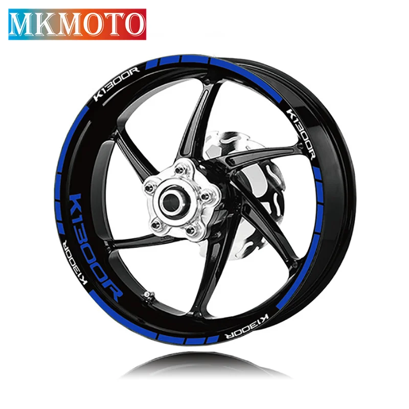 For BMW K1200R K1300R K1300S Motorcycle Front Rear Wheel Decals Tire Reflective Stripes Decoration Stickers k1200r k1300r k1300s