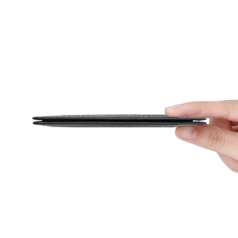 genuine leather rfid men's anti-theft clip card holder genuine leather card holder money clip Driver's license card package