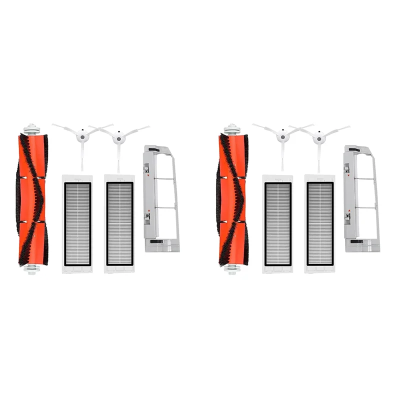 

【Горячая распродажа!】2 комплекта для Xiaomi MI Roborock S5 Max S50 S51 Roborock S6 Maxv, запчасти для робота-пылесоса, основная щетка, фильтр Hepa