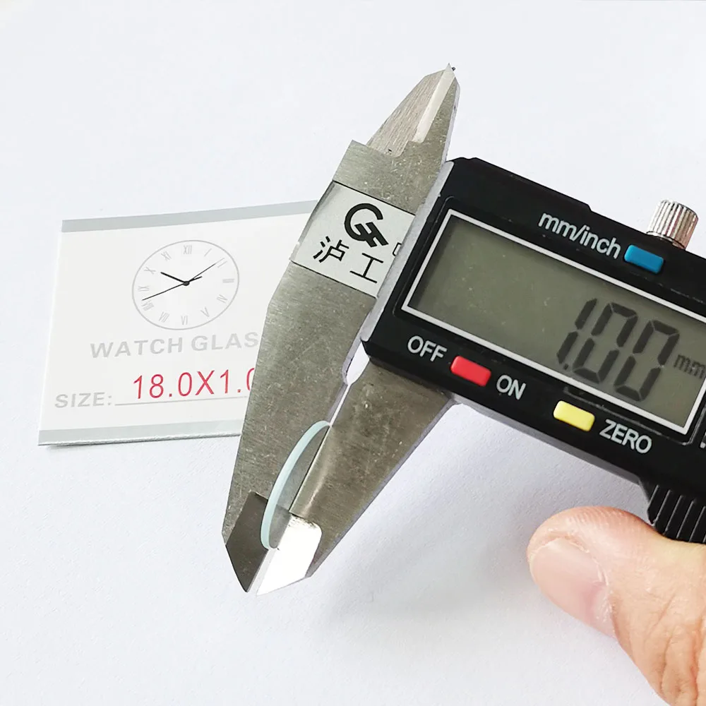 Flat Round Mineral Glass Lady Watch Crystal Replacement Part For Watchmakers 1.0mm Thickness 16mm~25.5mm,2pcs