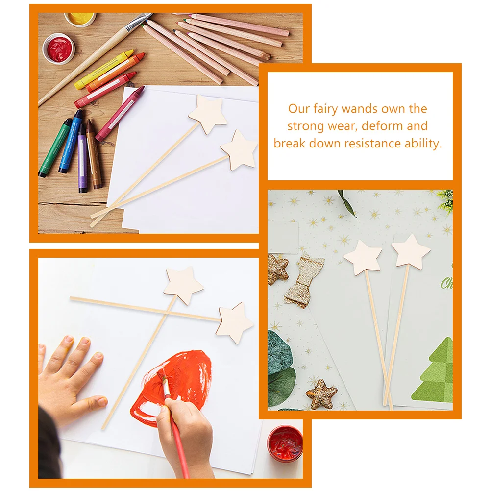 

8PCS DIY Fairy Coloring Graffiti Toy Unfinished Crafts Sticks Kids Graffiti Fairy W Teaching Aids