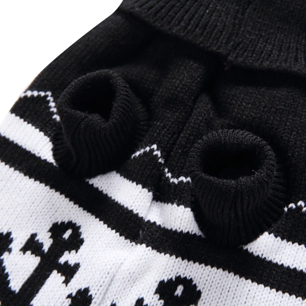 

Dog Winter Clothes Knitted Turtleneck Sweater Warm Thick Fabric Anchor Pattern Pet Costume for Daily Wear Cozy Sleep Stylish