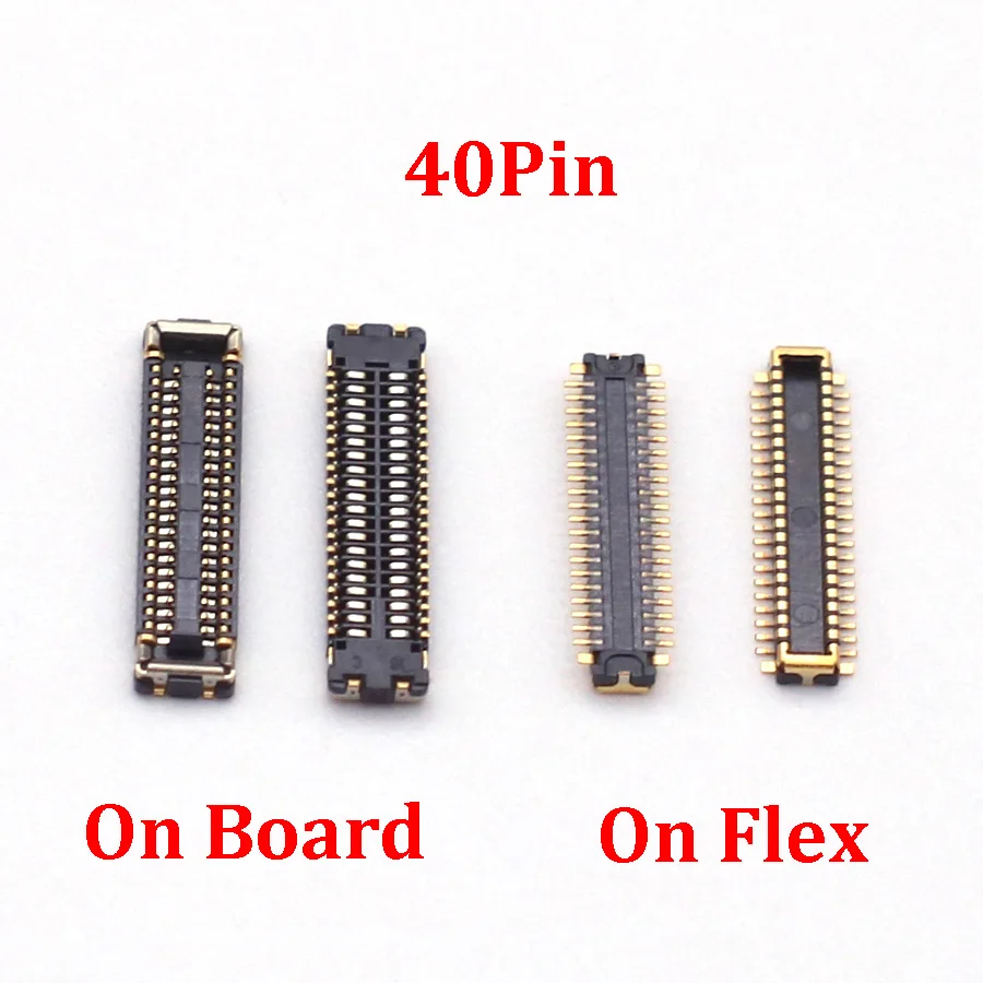 2Pcs LCD Display Screen FPC Connector Flex Plug Jack For Xiaomi Note 8 Pro 8T 7 Redmi Note8 Hongmi Note7 Note8T On Board 40 Pin
