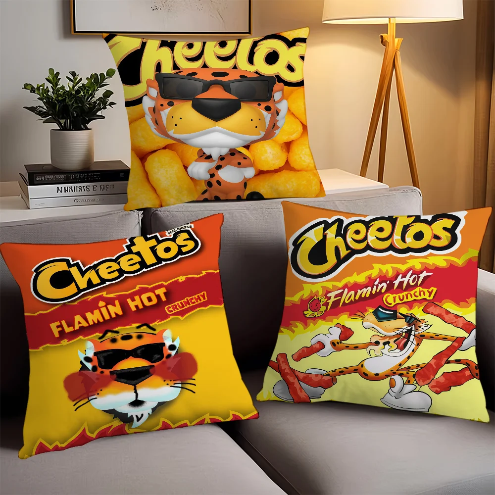 Fashion food print C-Cheetos Pillow Case Office Cushions Suitable For Sofa Car Bedroom Decorative Cushion Cover
