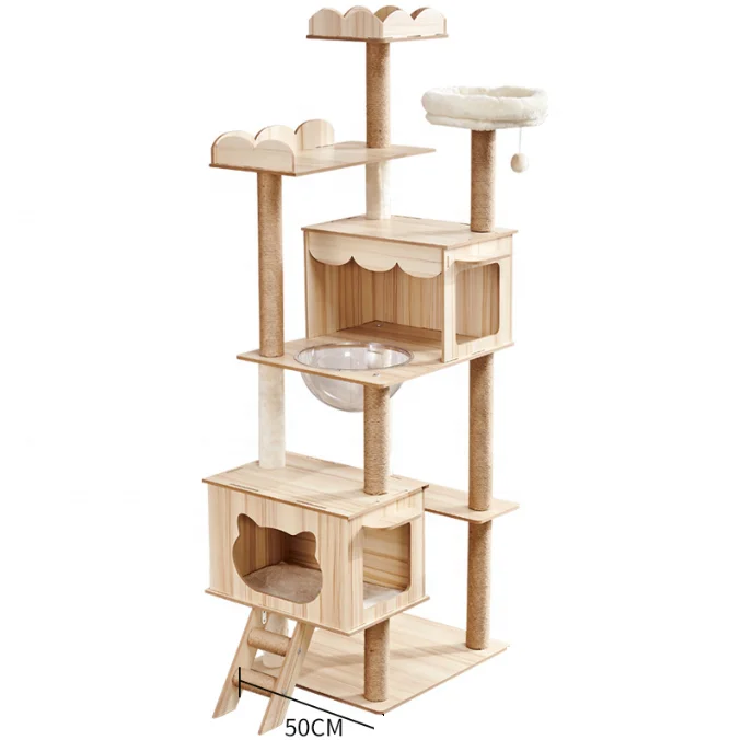 

New Style Cat Tree Tower Furniture Condo With Scratching Post For Indoor Cats Kittens Activity Tower Kitty Pet Play House