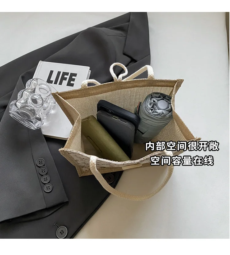 Sac à bandoulière pour femmes, sacs à main portefeuille en lin, fourre-tout Portable, sacs multifonctionnels à poignée supérieure, Style fleur ins à la mode