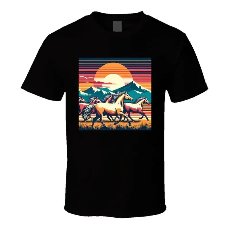 Wild Horses Stallions Fantasy T Shirt