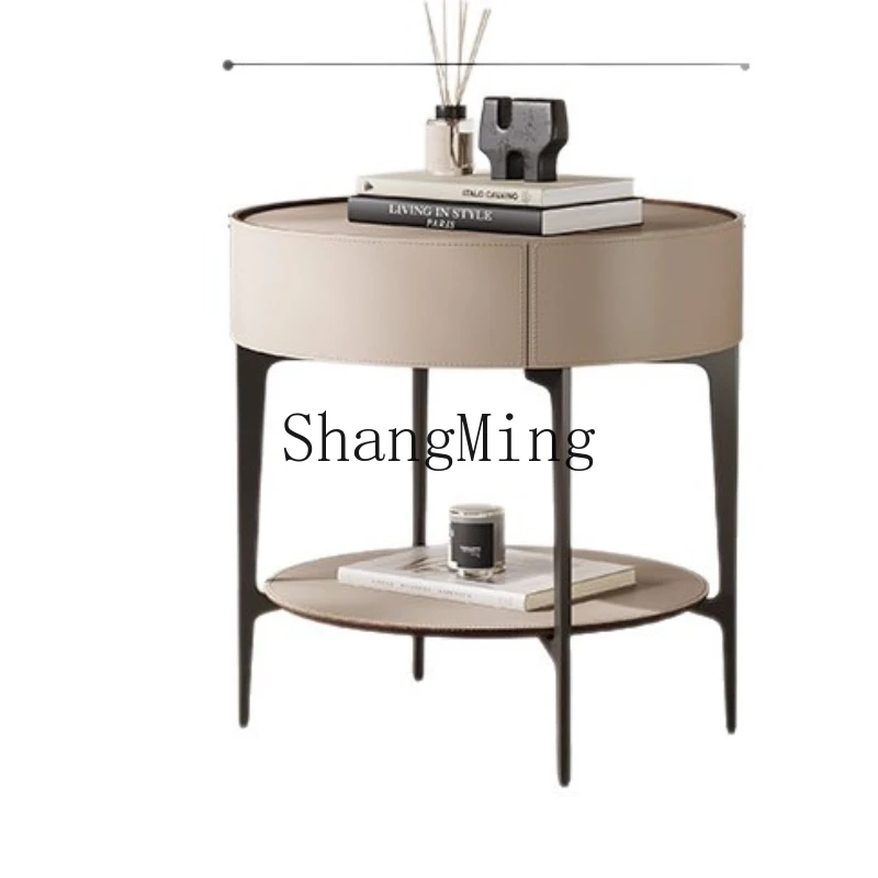 

ZYY Surprise Quiet Wind Premium Bedside Table Minimalist Anti-Collision Simple Modern Bedroom with Drawing Cabinet