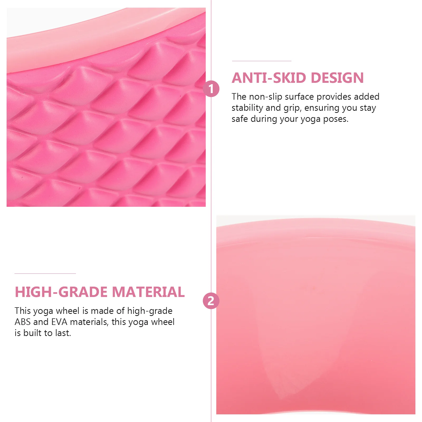 

1pcs Yoga Wheel For Back Stretching Lightweight Foam Roller Pilates Training Abs Eva Material Non-Slip Fitness