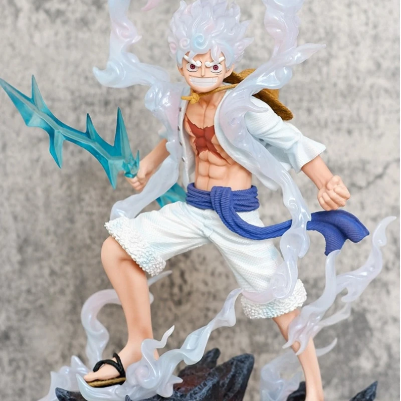 28CM una pieza LX Nika Luffy quinto engranaje relámpago Anime figuras de acción hechas a mano caja de escritorio decoración regalo ornamental