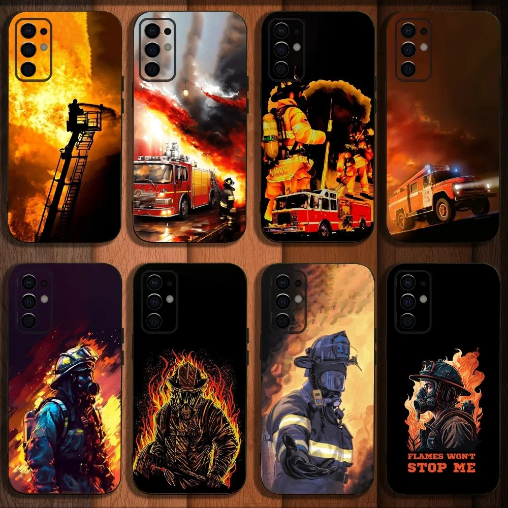 

Fire Fighter Hero Phone Case For Samsung S24,S21,S22,S23,S30,Ultra,S20,Plus,Fe,Lite,Note,10,9,5G Black Soft Cover