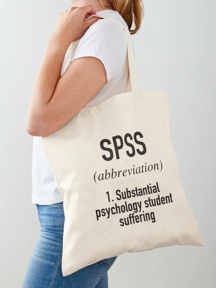 SPSS علم النفس - تعريف مضحك حمل حقيبة المتسوق حقيبة المرأة حقيبة تسوق نسائية حقائب اليد حمل مخصص #1