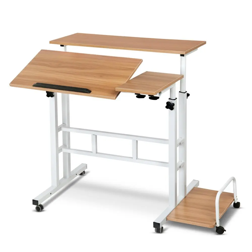 Simple Desk Stand-Up Lifting Desk Laptop Desktop Workbench Movable Folding Small Desk