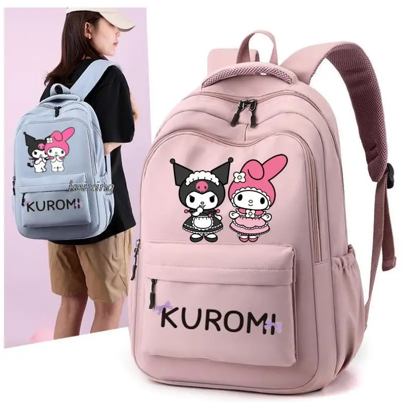 

Backpacks Lovely Kuromi Melody Boy Girl Kids School Book Bags Women Bagpack Teenagers Schoolbags Canvas Travel Laptop Backpackk