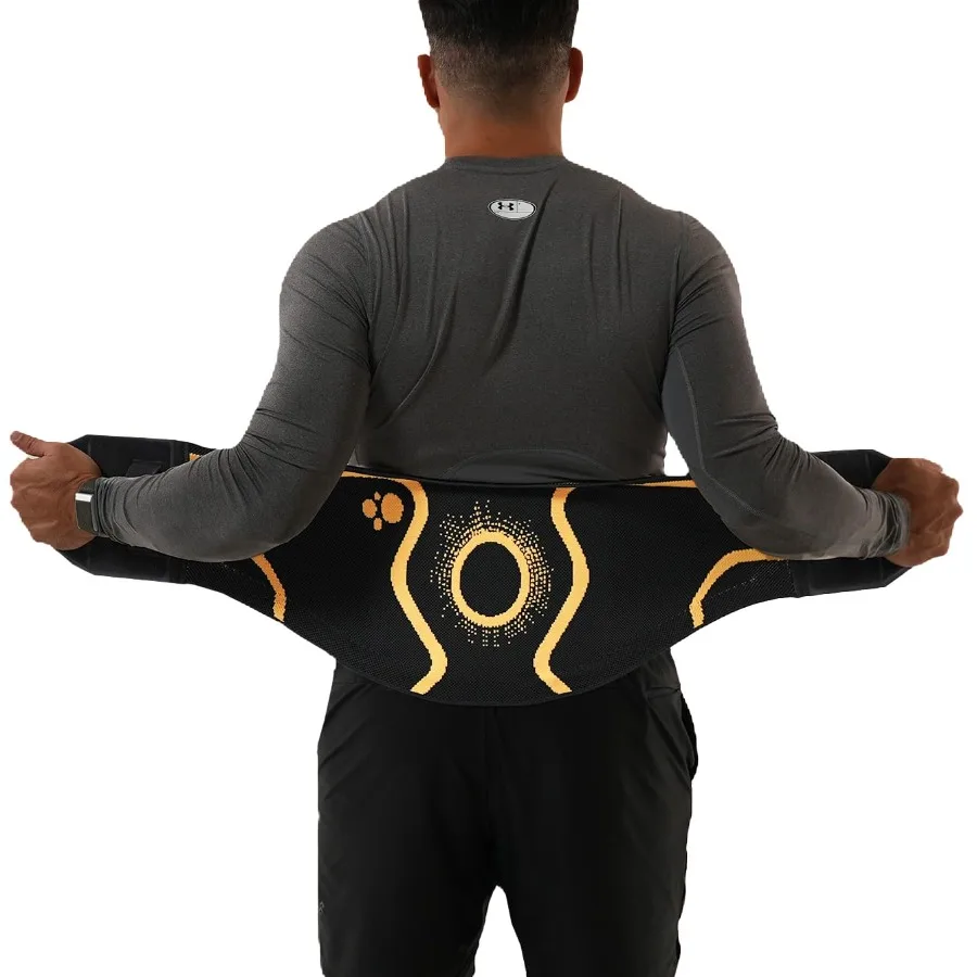 

ORTONYX Back Support Brace Lumbosacral - 3D Knitted Design with 4 Embedded Stays Breathable and Elastic Material Velcro Closure