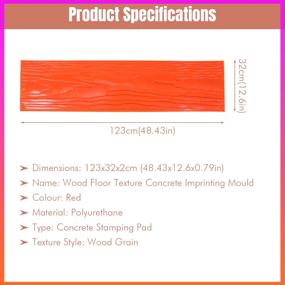 

Realistic Wood Floor Concrete Stamps Polyurethane Wood Grain Concrete Wood Plank Concrete Stamps Mat for Indoor/Outdoor Floors