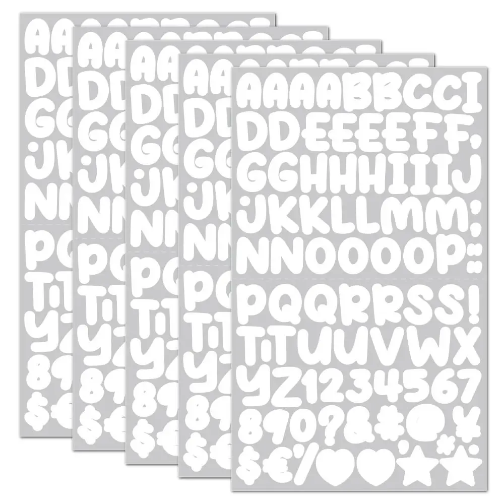 

26 Letter Number Cartoon Letter Sticker 0.5 inch Cartoon Cartoon Initial Alphabet Paster DIY Decoration
