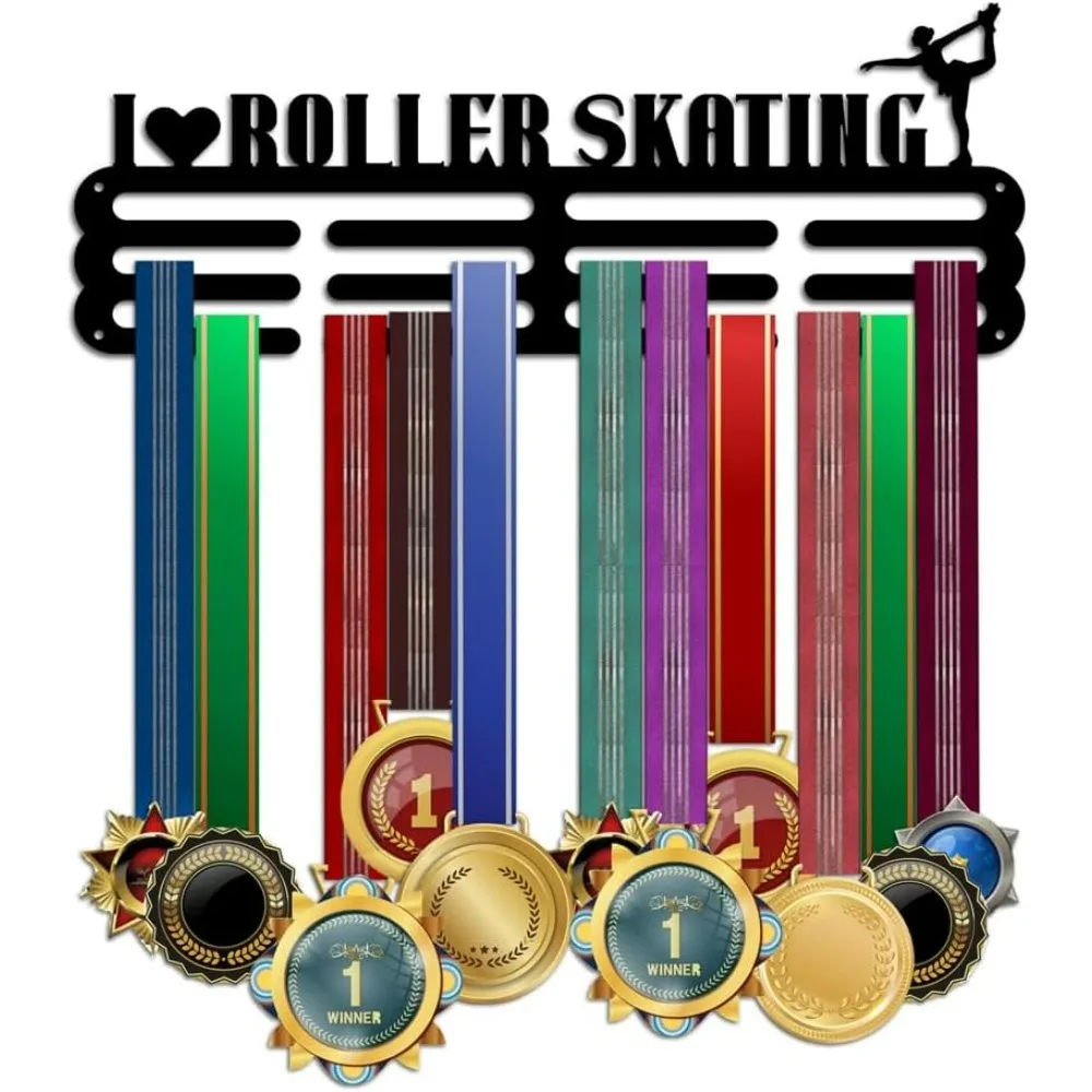 Roller Skating Medal Display Holder, Medal Hanger Sports Ribbon Holder Holder  Display Awards Medal Rack Wall Mount