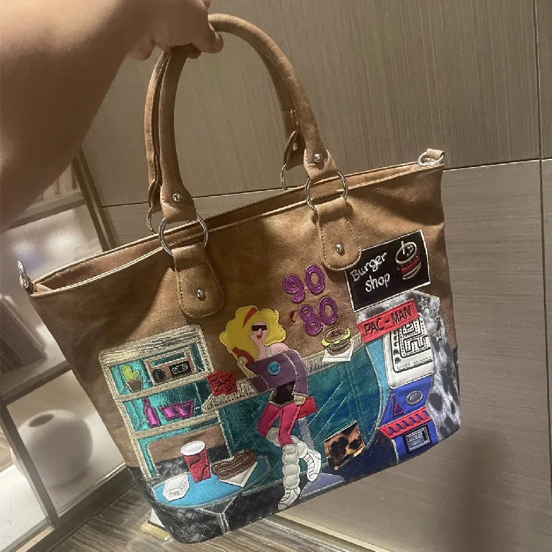 حقيبة صغيرة بتصميم متخصص للنساء 2025 حقيبة يد نسائية جديدة مطرزة بسعة كبيرة حقيبة يد خفيفة الوزن عبر الجسم