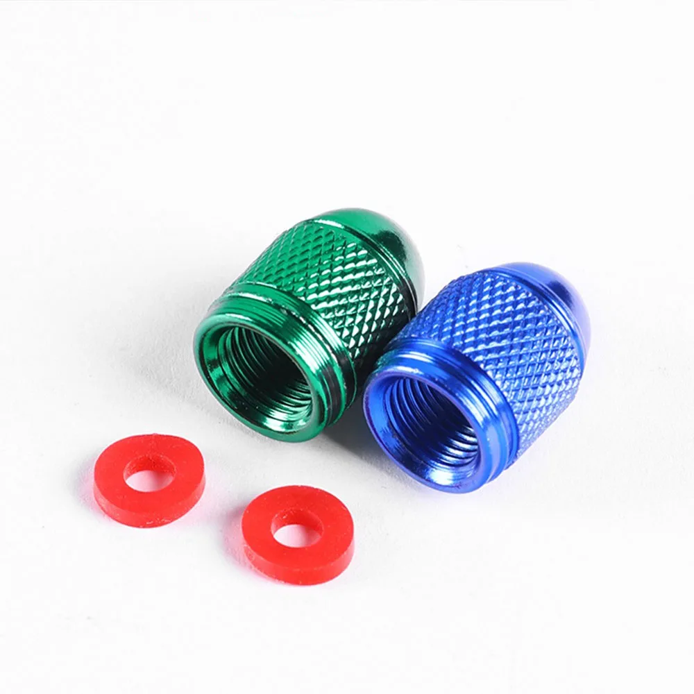 4pcs Aluminum Car valve Nipple Caps Bullet Bicycle valve Tire Rim Valve Wheel Stem Cap Exterior Parts Car Accessories