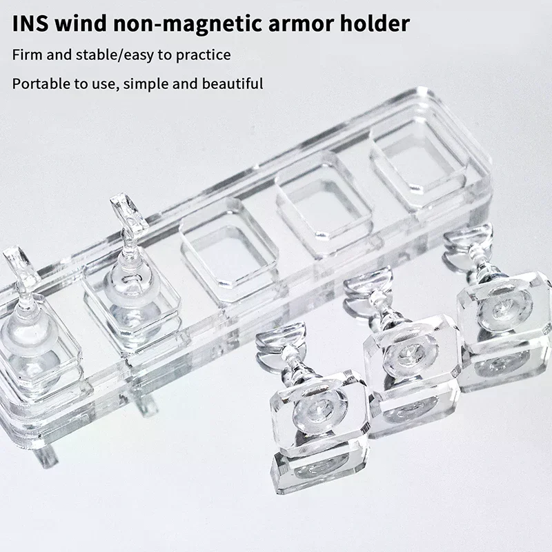 1/5/10 شبكة غير المغناطيسي مسمار حامل عينة الأظافر عرض حامل طلاء الأظافر مسمار نصائح قابلة لإعادة الاستخدام #3