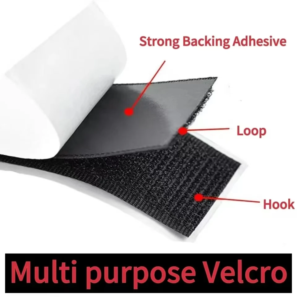 Strong Self-Adhesive Hook and Loop Fastener Tape Nylon Sticker Velcro Adhesive with Glue for DIY 20/25/30/50mm