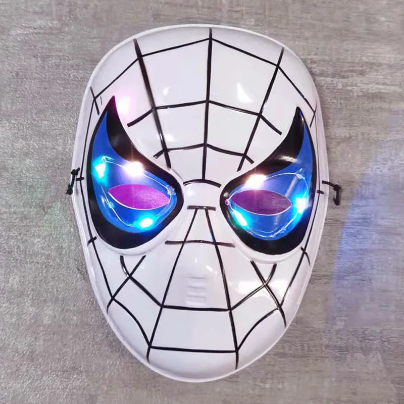 Spider-man Mask LED Light thick children's Anime Spider-Man Mask for children dress up as a gift for anime peripherals