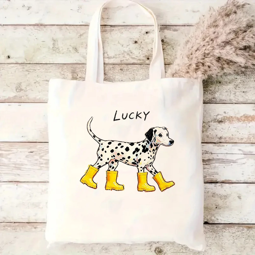 

Cute Yellow Knitted Sheep Canvas Tote Bag Doodle Animal Shoulder Bag