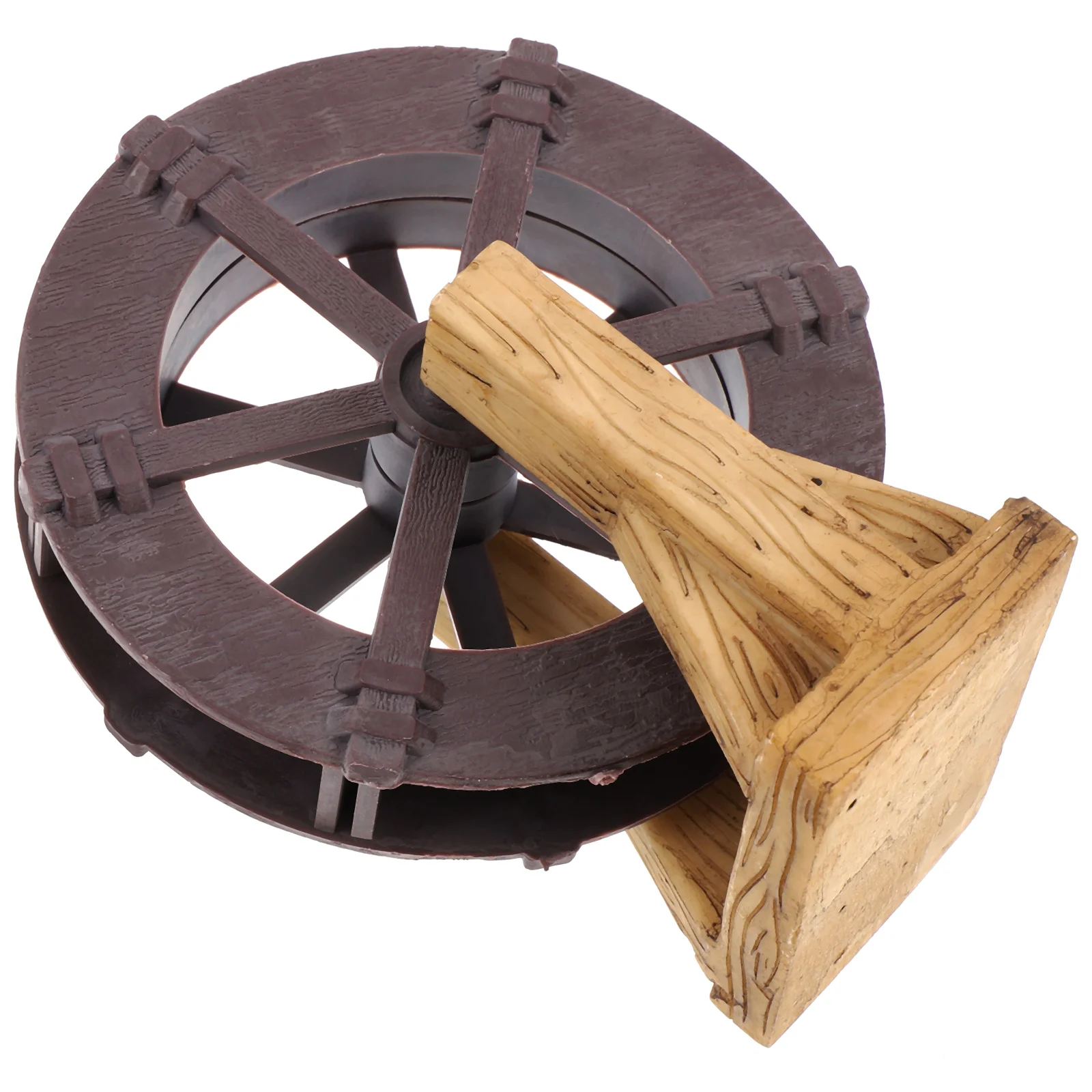 

Running Water Wheel Feng Shui Lucky Fountain Ornament Fish Tank Decoration Artificial Hill Micro Landscape for Home