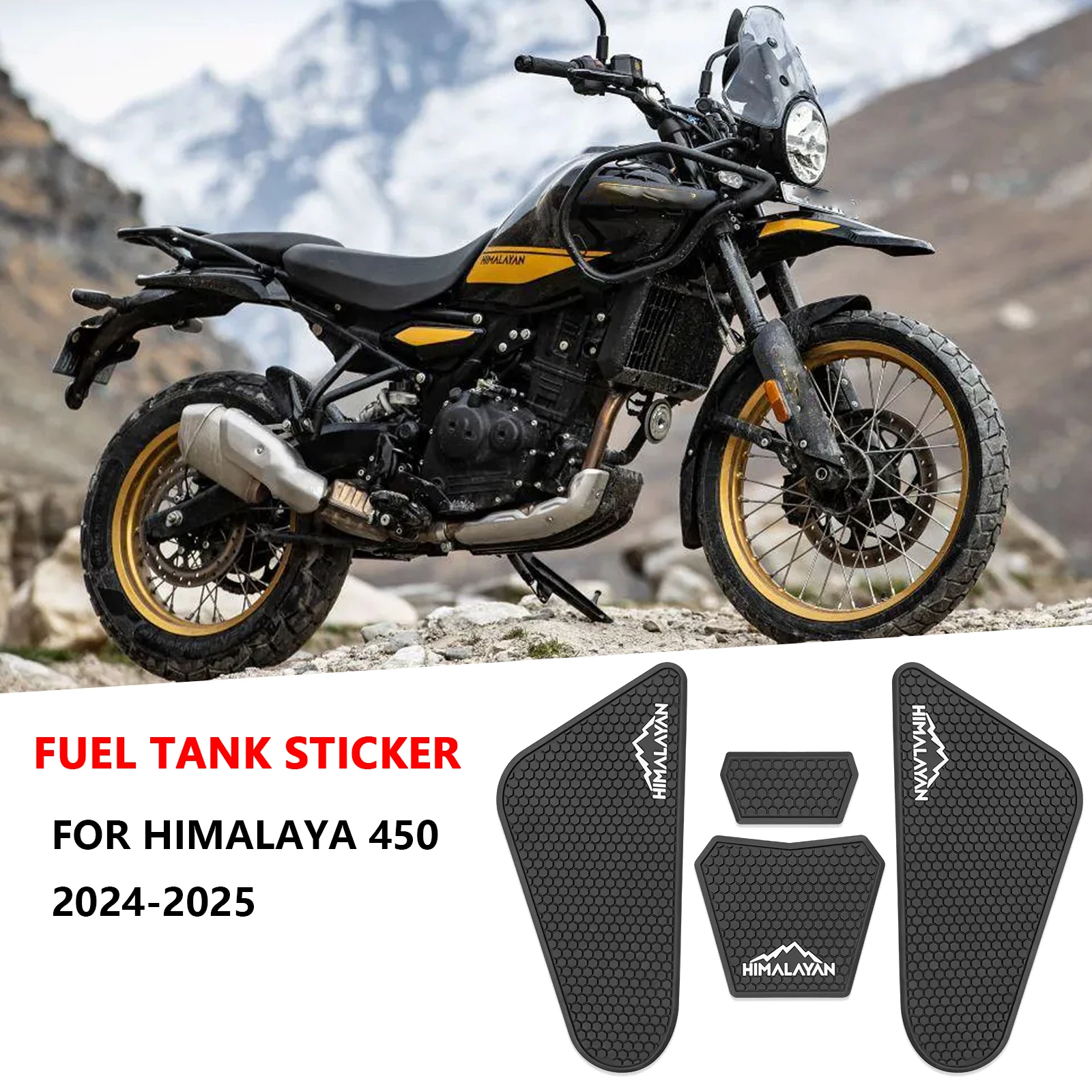 

Для Himalaya 450 HIMALAYAN 450 2024-2025 накладка на топливный бак, аксессуары для мотоциклов, тяговая накладка топливного бака, противоскользящая наклейка на топливный бак