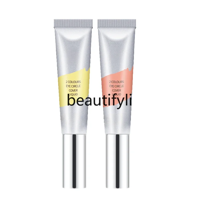 Two-tone, eye concealer, covering spots, tear furrows, acne marks, dark circles, face.