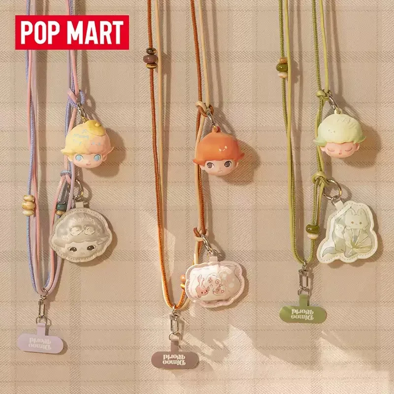 

POPMART DIMOO The Missing Day Series, ремешок для мобильного телефона, слепая коробка, аниме-фигурка, сумка-угадай, орнамент, фигурки, куклы, модель, подарок