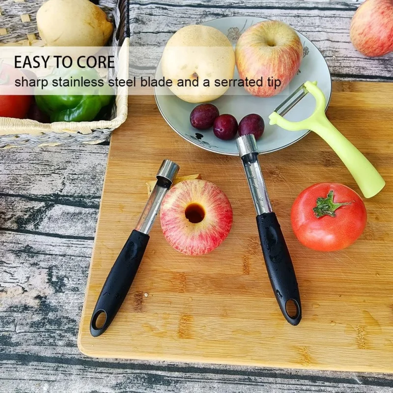 2PCS Apple Cupcake Corer Fruit Vegetable Core Remover Stainless Steel Apple Remover Household Kitchen Tool for Fuji Pears