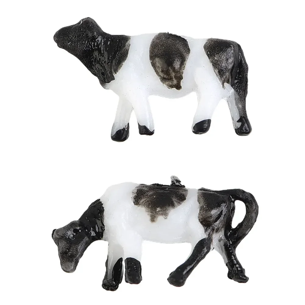 30Pcs N Scale Cows Model 1:150 Model Railway Painted Farm Animals Model Scene Building Painting Railway Farm Animal