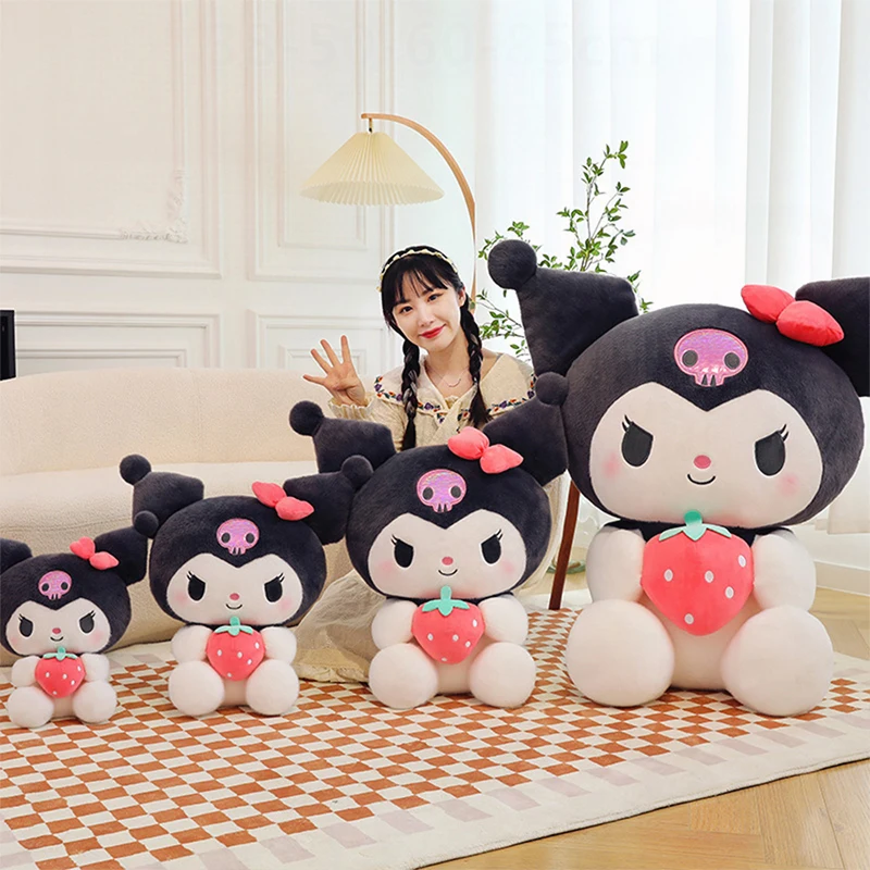 

Cute Strawberry Kuromi Plush Toy for Girls Bedtime Companion Soft Stuffed Animal Birthday Christmas Gift for Kids and Girlfriend
