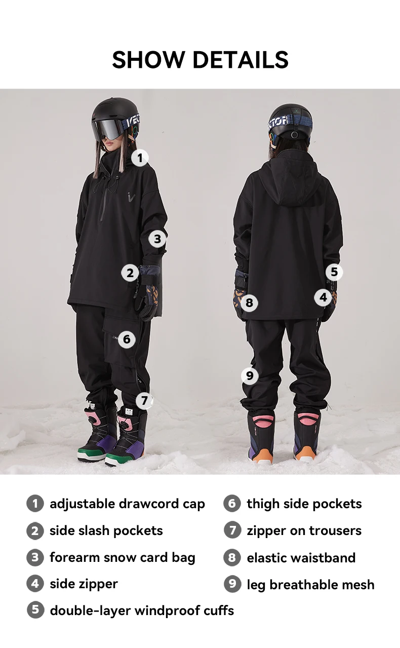 Giacca o pantaloni sci VECTOR HXF70077, separati