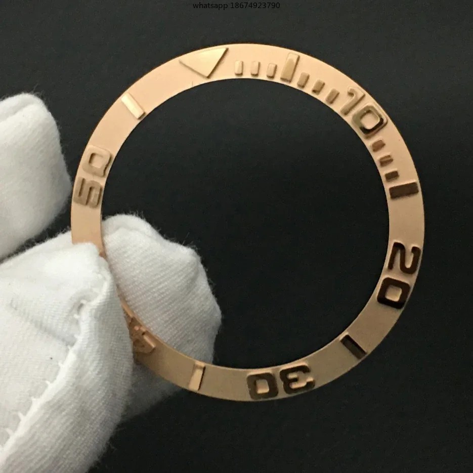 

Watch accessories 38mm ceramic ring SUB convex rose gold ring