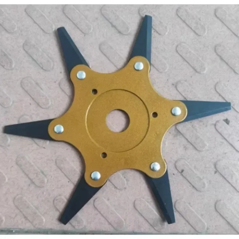 New Lawn Mower Blade 6-Leaf Cutter Head, Manganese Steel Weed Trimmer Replacement Rotating Cutting Disc
